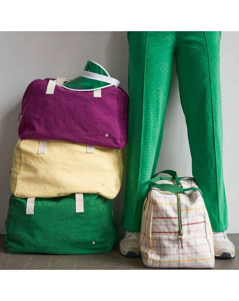 Sac week-end en Coton Bio Fair Play multicolore - 28x42x20 cm