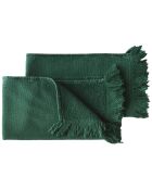 2 Serviettes invités en Coton Bio Luna vert foncé - 50x30 cm