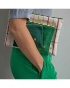 Pochette en Coton Bio Iona M gazon - 14x19x1 cm