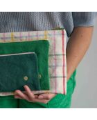 Pochette en Coton Bio Iona M gazon - 14x19x1 cm