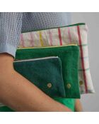 Pochette en Coton Bio Iona M gazon - 14x19x1 cm