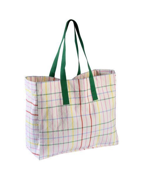 Sac cabas en Coton Bio Fair Play multicolore - 38x46x18 cm