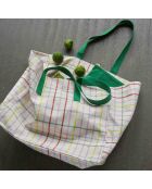 Sac cabas en Coton Bio Fair Play multicolore - 38x46x18 cm