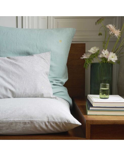 Housse de coussin en Coton Bio Gustave caviar - 80x80 cm