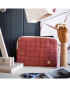 Housse iPad Oscar rhubarbe - 19x26x3 cm