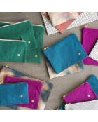 Pochette en Coton Bio Iona L vert foncé - 19x28x1 cm