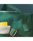 Sac voyage en Coton Bio Iona vert foncé - 30x42x20 cm