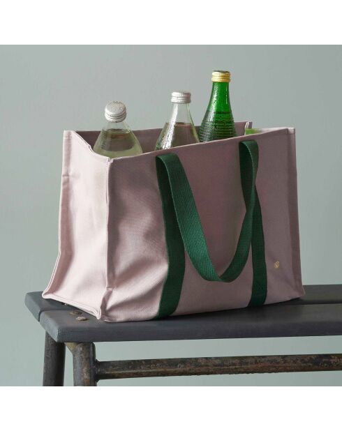 Sac daily en Coton Bio Iona Poivre rose - 25x38x15 cm