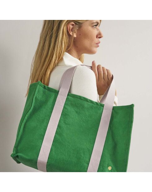 Sac daily en Coton Bio Iona gazon - 25x38x15 cm