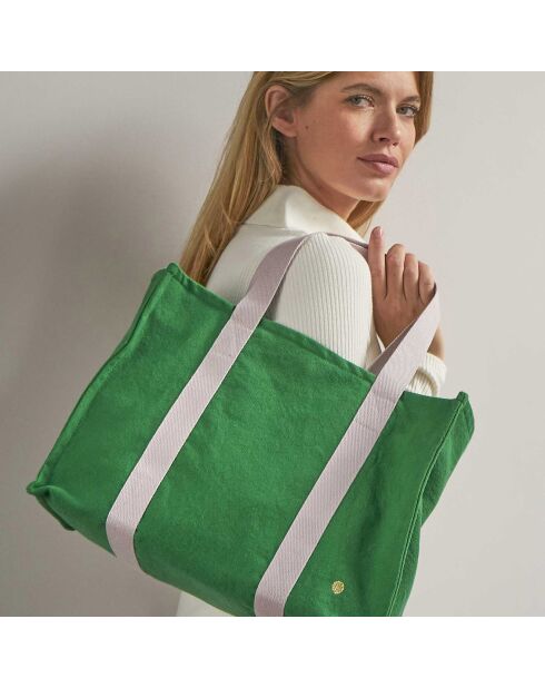 Sac daily en Coton Bio Iona gazon - 25x38x15 cm