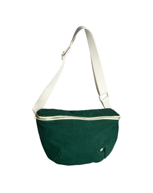 Sac banane en Coton Bio Iona vert foncé - 19x28 cm
