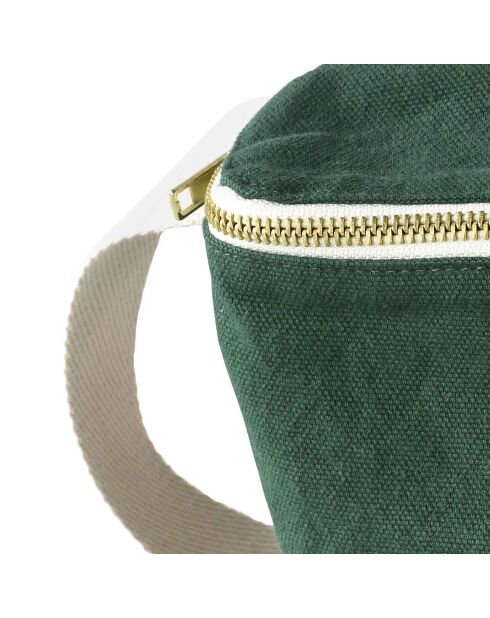 Sac banane en Coton Bio Iona vert foncé - 19x28 cm