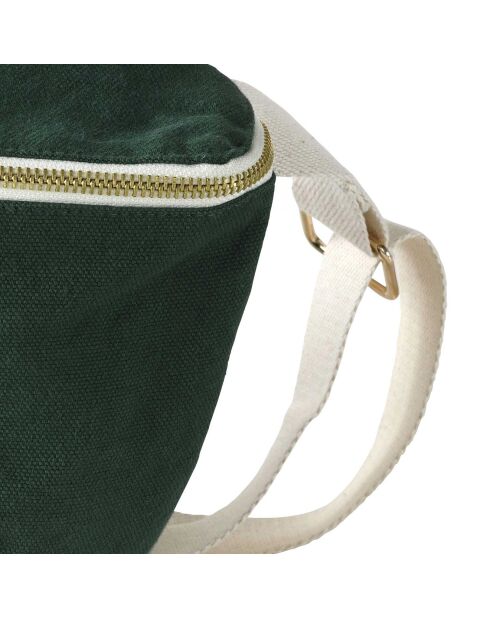 Sac banane en Coton Bio Iona vert foncé - 19x28 cm