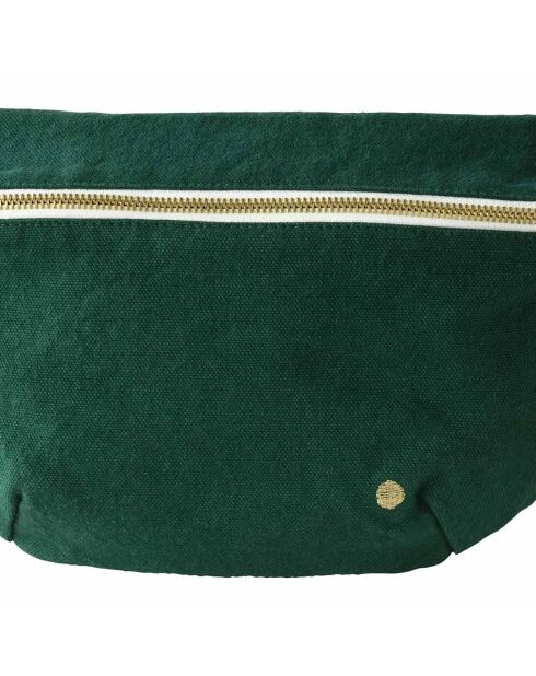 Sac banane en Coton Bio Iona vert foncé - 19x28 cm