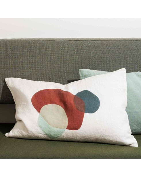 Housse de coussin 100% Lin Pia caramel - 60x40 cm