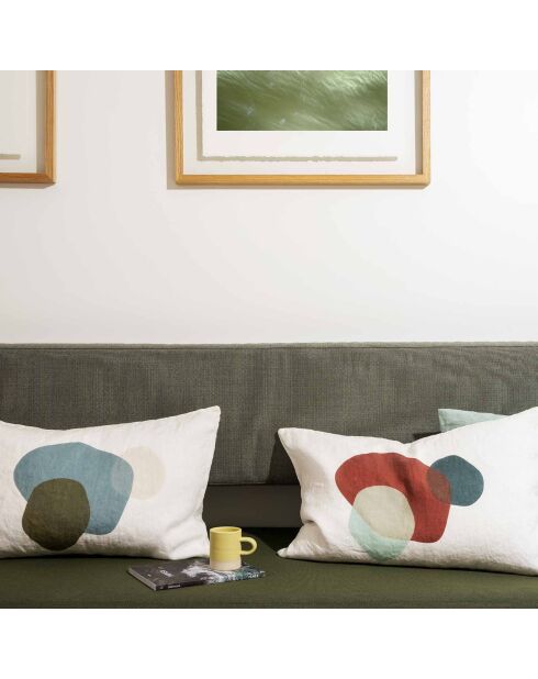 Housse de coussin 100% Lin Pia caramel - 60x40 cm