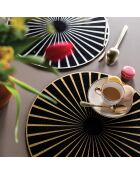 6 Sets de table feutre Raini noir/or - D40