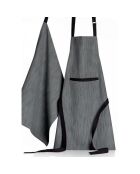 Tablier de cuisine en Coton Bio Moana ombre - 72x85 cm