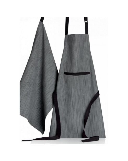 Tablier de cuisine en Coton Bio Moana ombre - 72x85 cm