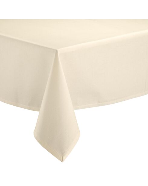 Nappe en Coton Bio Gamme unie crème - 150x250 cm