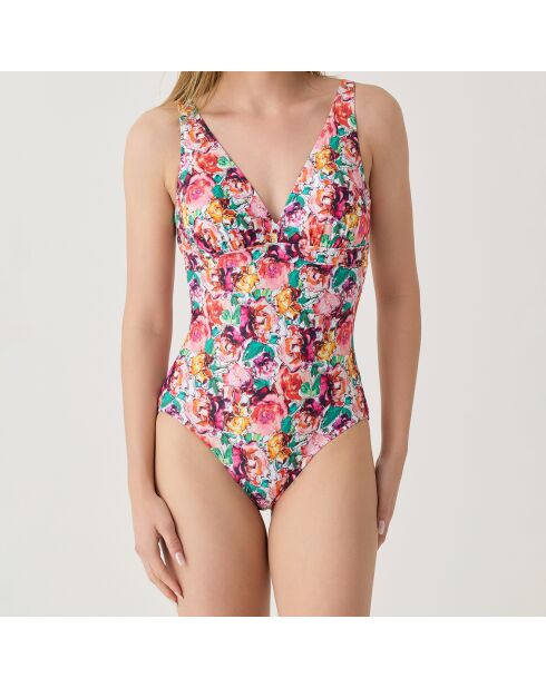 Maillot de bain 1 pièce triangle moulé Hortense rose