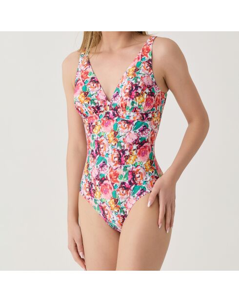 Maillot de bain 1 pièce triangle moulé Hortense rose