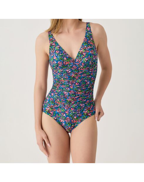 Maillot de bain 1 Pièce coupe sous poitrine Drape Florenza bleu