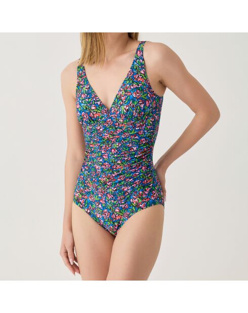 Maillot de bain 1 Pièce coupe sous poitrine Drape Florenza bleu