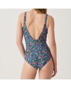 Maillot de bain 1 Pièce coupe sous poitrine Drape Florenza bleu
