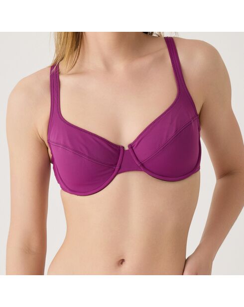 Haut de maillot de bain Longbeach violet