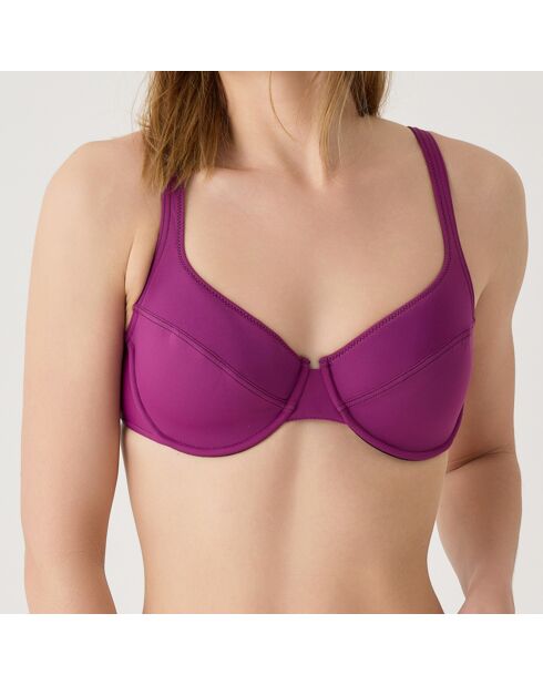 Haut de maillot de bain Longbeach violet