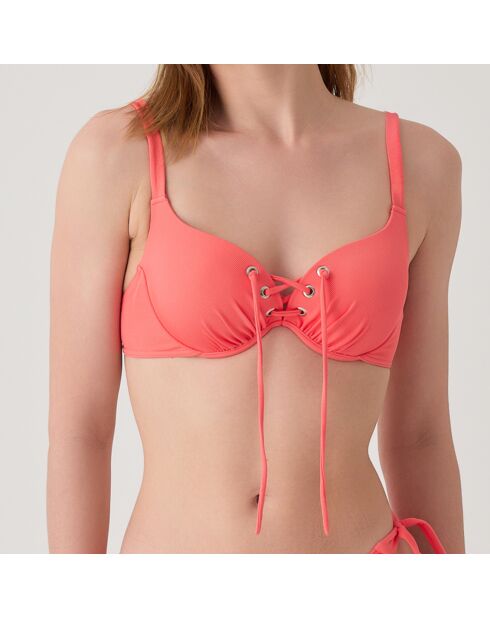 Haut de maillot de bain balconnet à coques Allure orange