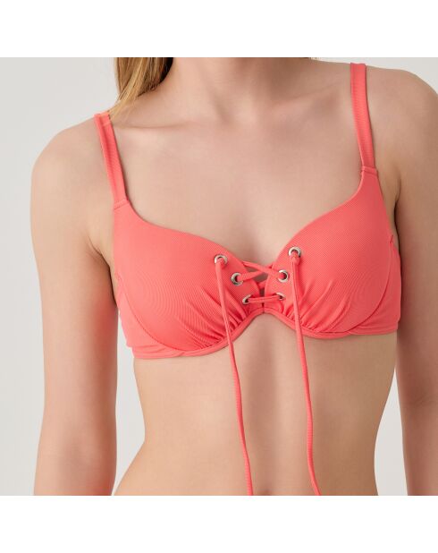 Haut de maillot de bain balconnet à coques Allure orange