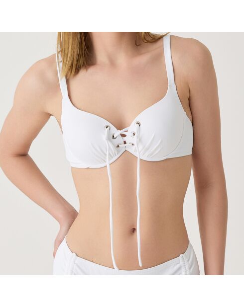 Haut de maillot de bain balconnet à coques Allure blanc