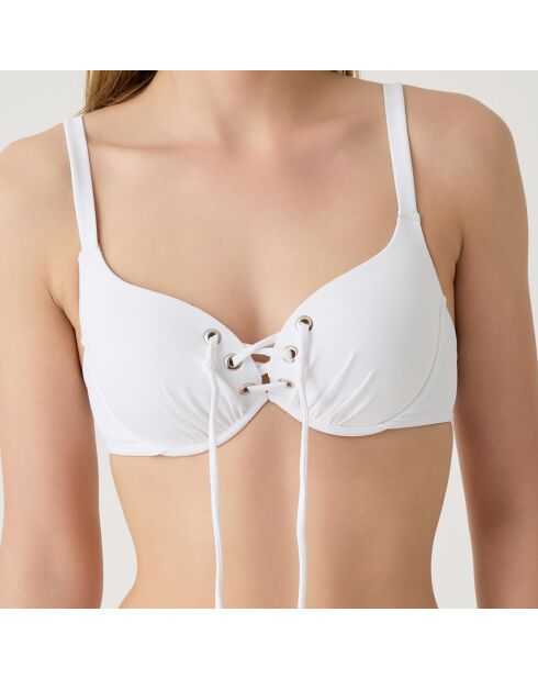 Haut de maillot de bain balconnet à coques Allure blanc