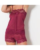 Ensemble Caraco & Shorty Nouma rouge bordeaux