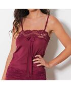 Ensemble Caraco & Shorty Nouma rouge bordeaux