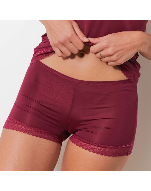 Ensemble Caraco & Shorty Samal rouge bordeaux