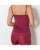 Ensemble Caraco & Shorty Samal rouge bordeaux