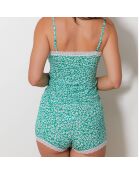 Ensemble Caraco & Shorty Calo vert