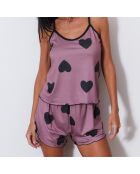 Ensemble Caraco & Shorty Clara rose