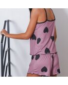 Ensemble Caraco & Shorty Clara rose