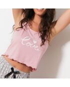 Ensemble Caraco & Shorty Bang rose/gris
