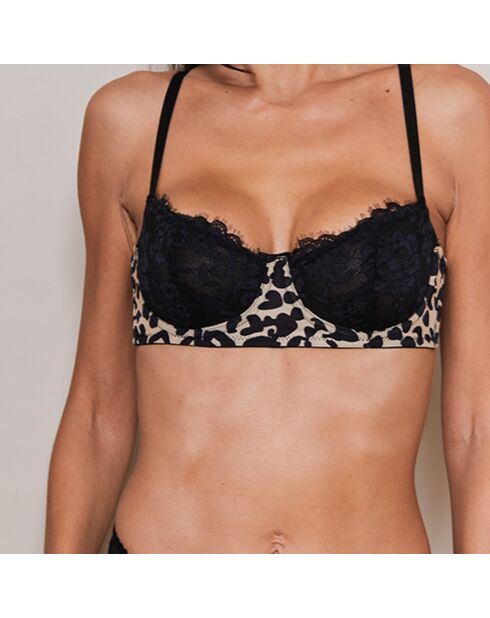 Soutien-gorge paddé Castille noir/beige