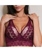 Soutien-gorge paddé Pili rouge bordeaux
