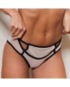 Tanga Beatriz beige/noir