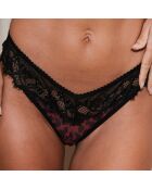 Tanga Castille noir/rouge bordeaux