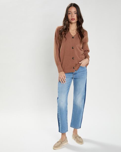 Gilet en Cachemire mélangé Gino beige foncé