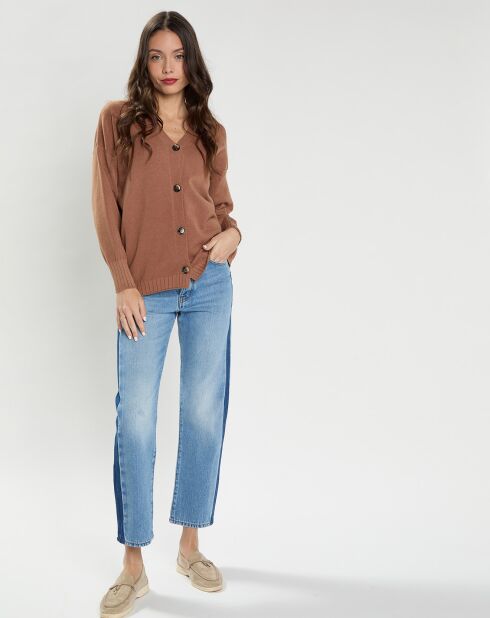 Gilet en Cachemire mélangé Gino beige foncé