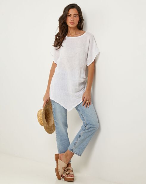 Tunique 100% Lin Julie blanche